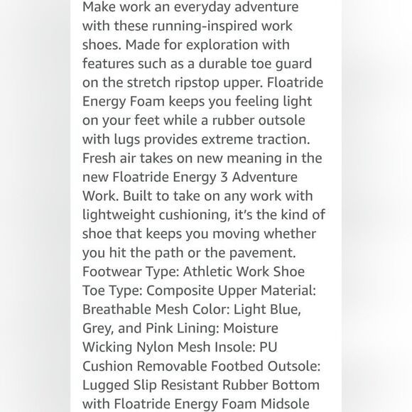 REEBOK protective toe OUTDOOR ADVENTURE DIABETIC WORK SNEAKERS 10.5 10 1/2 - Picture 3 of 12